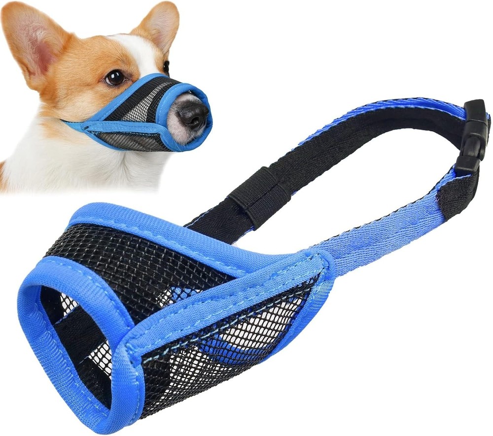 Dog Muzzle Mesh Muzzle Small Medium Dogs Soft Mouth Cover to Prevent Biting