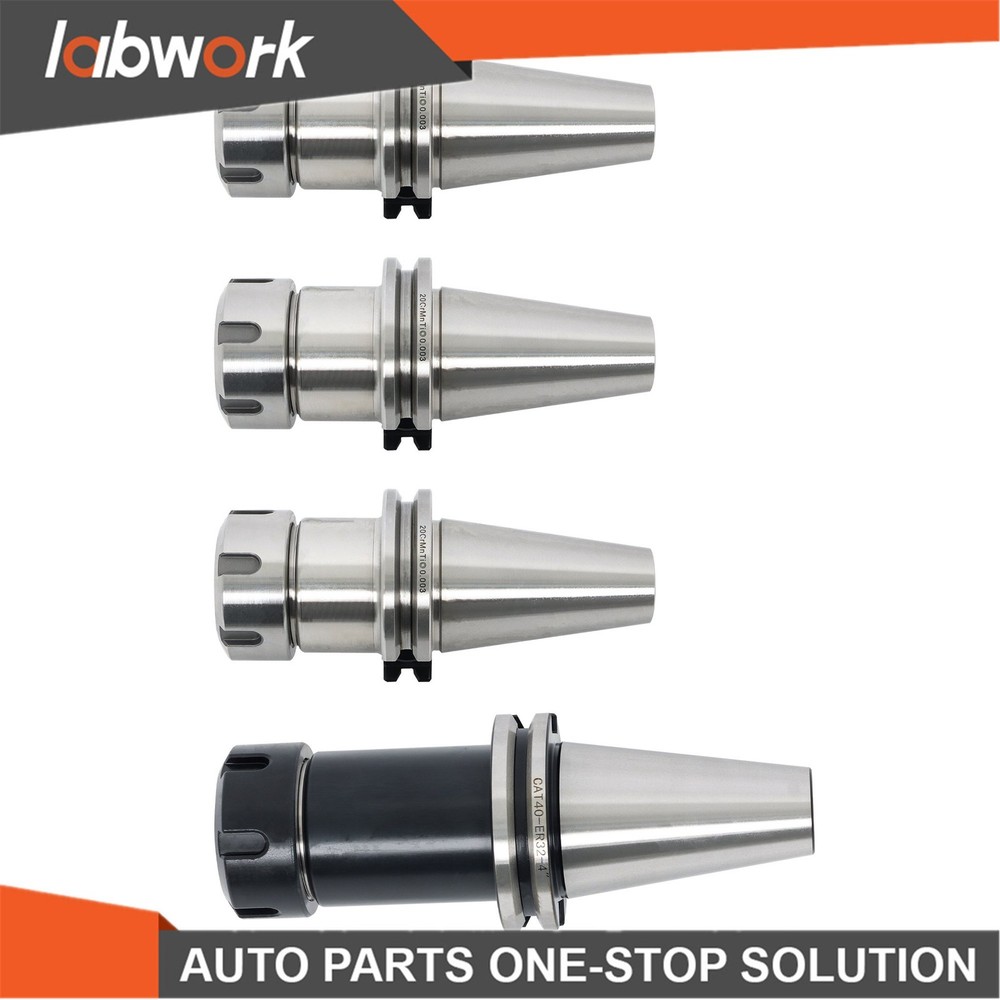 Labwork 4 Pack CAT40 ER32 Tool Holder Set with 1 Long 3 Short Chucks