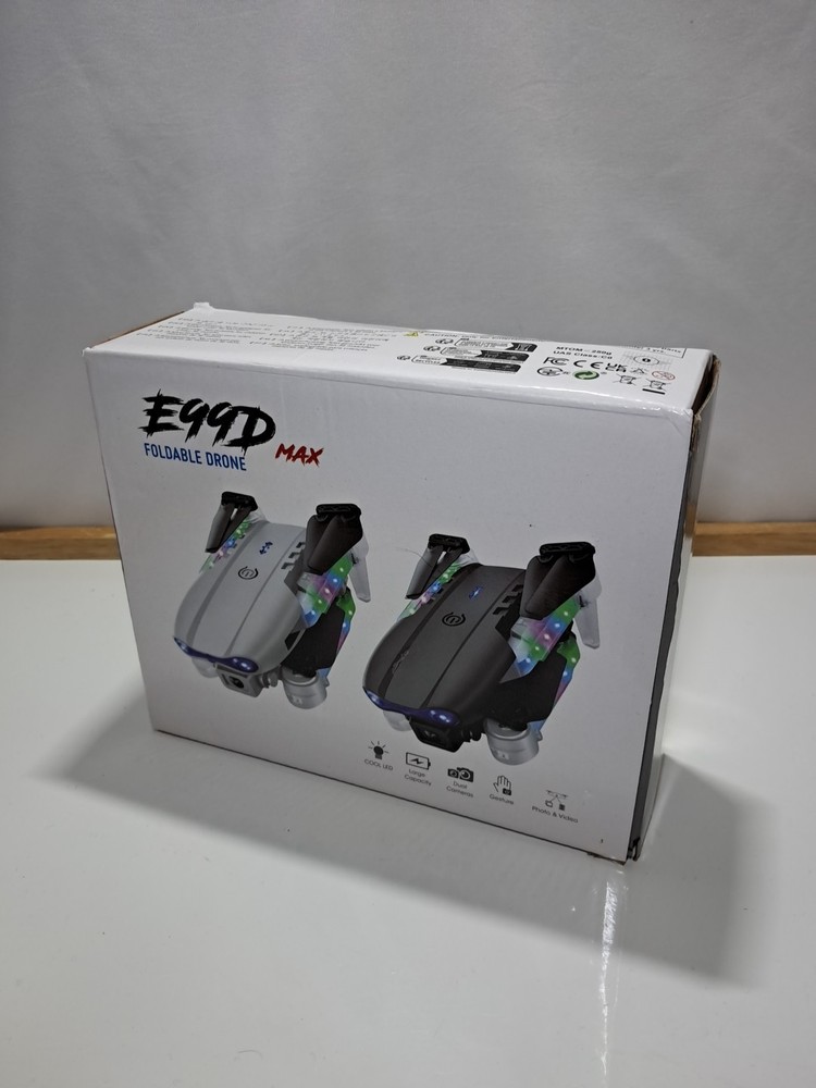 E99D Max Foldable Drone with Dual 4K Camera, App Control, FPV Live Video/Photo