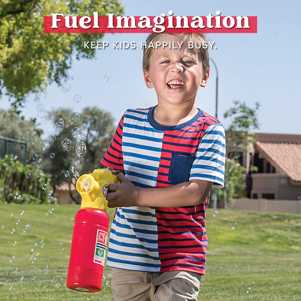 Automatic Fire Extinguisher Bubble Machine with Solution for Kids Summer Fun Toy