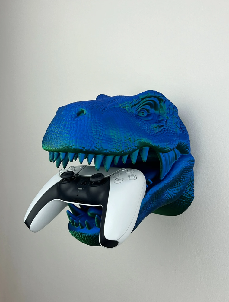 T-Rex Headphone, Controller Wall Holder - Unique Decor Piece