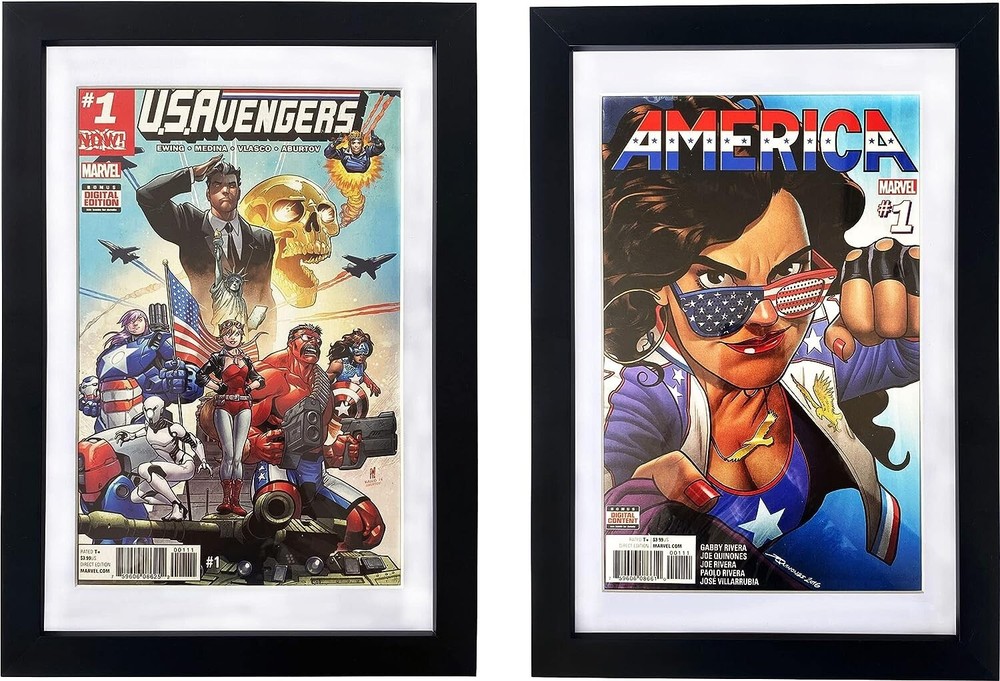 Premium Comic Book Frame Set - Real Glass - UV Protection - Versatile - 4 Pack
