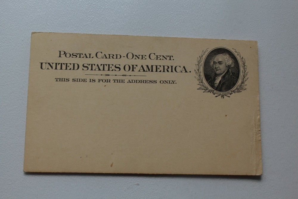 US Postal Card One Cent John Adams Unused