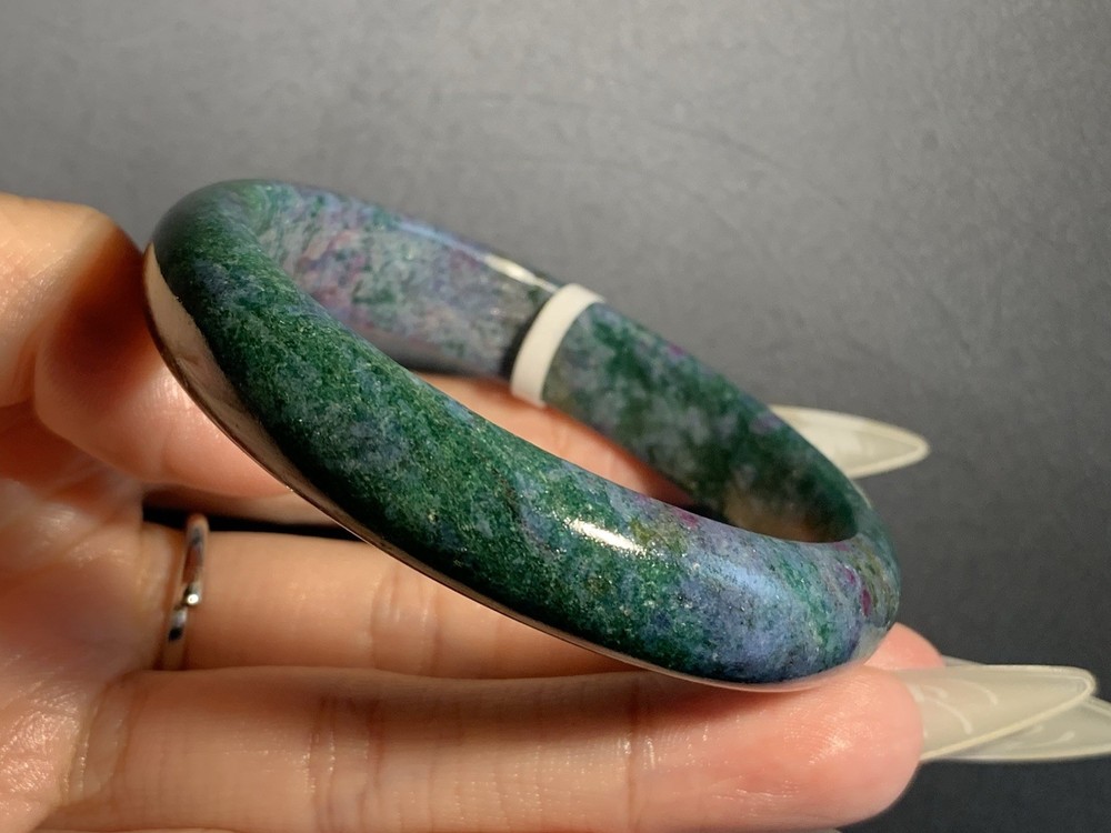 58.5mm Natural High Grade Ruby Zoisite Bangle/Crystal Gem Bangle