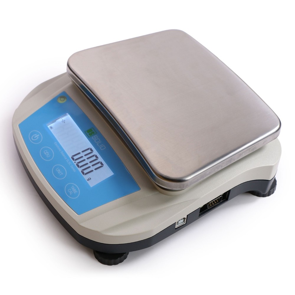 U.S. Solid Analytical Balance 5000gx 0.01g 10mg Precision Scale RS232 USB Port