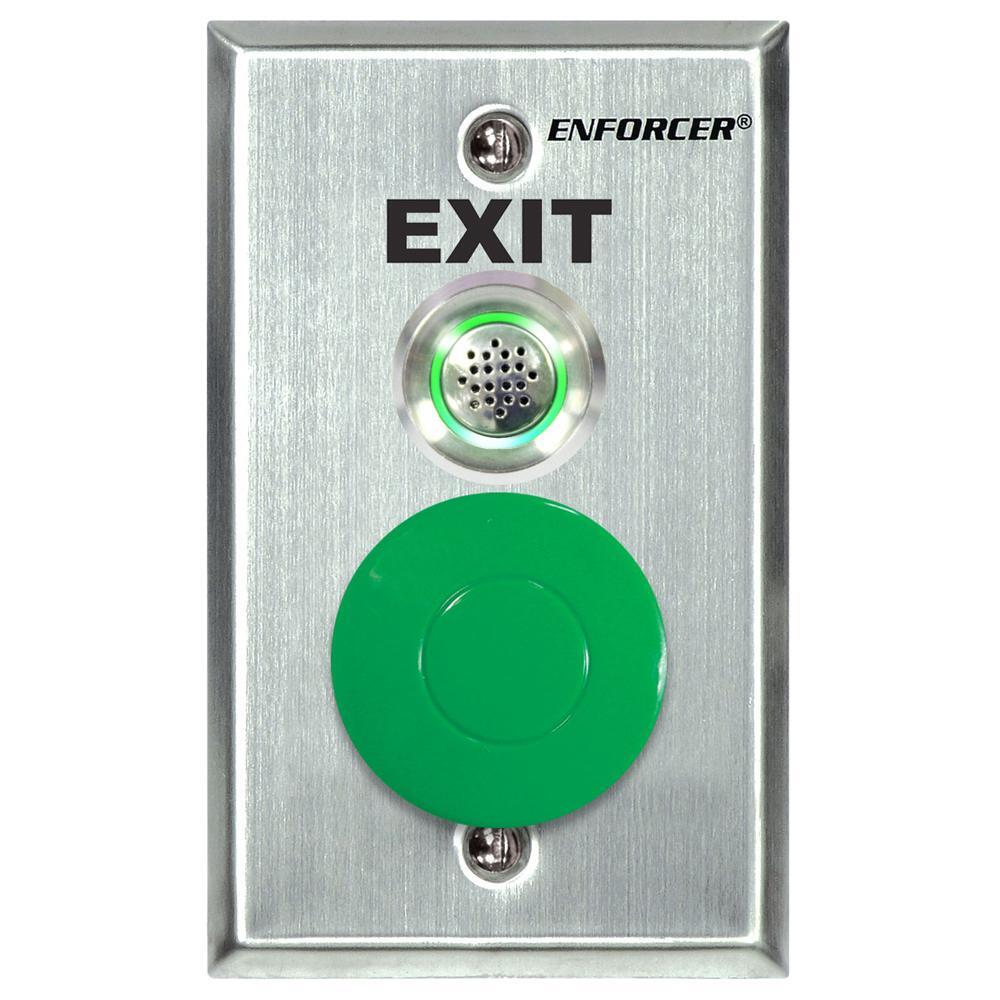 Seco-Larm Enforcer Request-To-Exit Plate with LED & Buzzer (SD-7217-GSBQ)