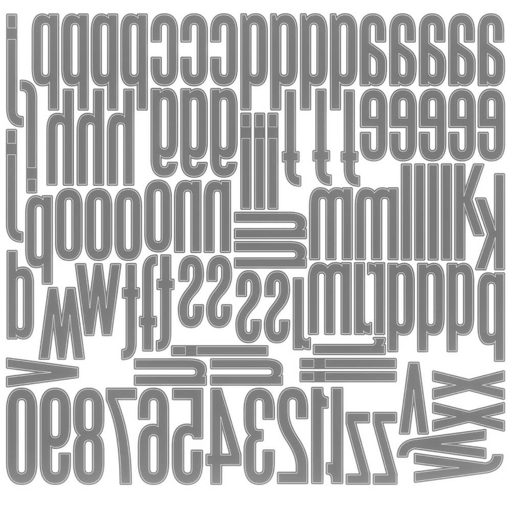 Sizzix Thinlits Classic Alphanumeric Lower 96PK set #664224 Retail $22.99 Holtz