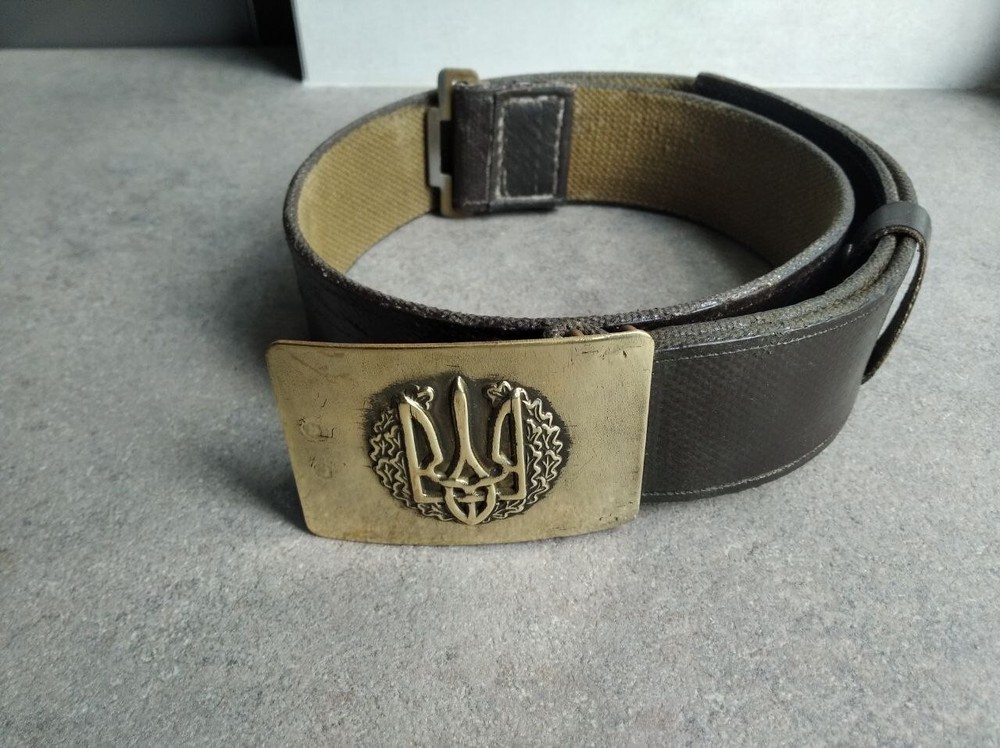 Ukrainian army belt with trident buckle