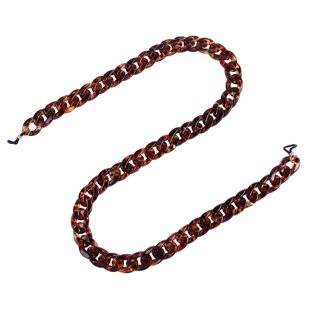 Tortoise Shell Texture Universal Glasses Chain Brown PVC Anti Eyeglass Cord