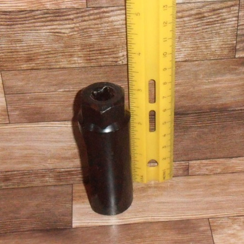 3-1/2" Tall Painted Metal Open Side Deep Well Socket~Unknown Maker /Socket Size