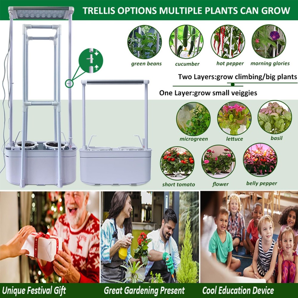 Hydroponics Growing System Kit With Trellissmart Hydroponic Gardening System Wit