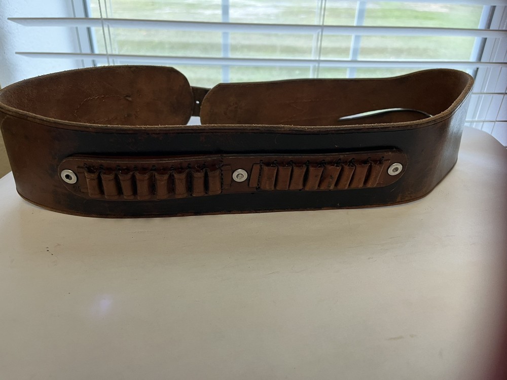 Vintage Leather Bullet Belt size 34 Long