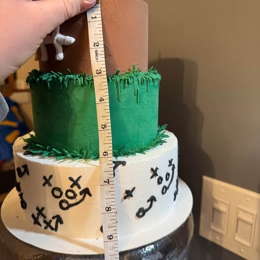 FAUX CAKE - FOOTBALL THEME