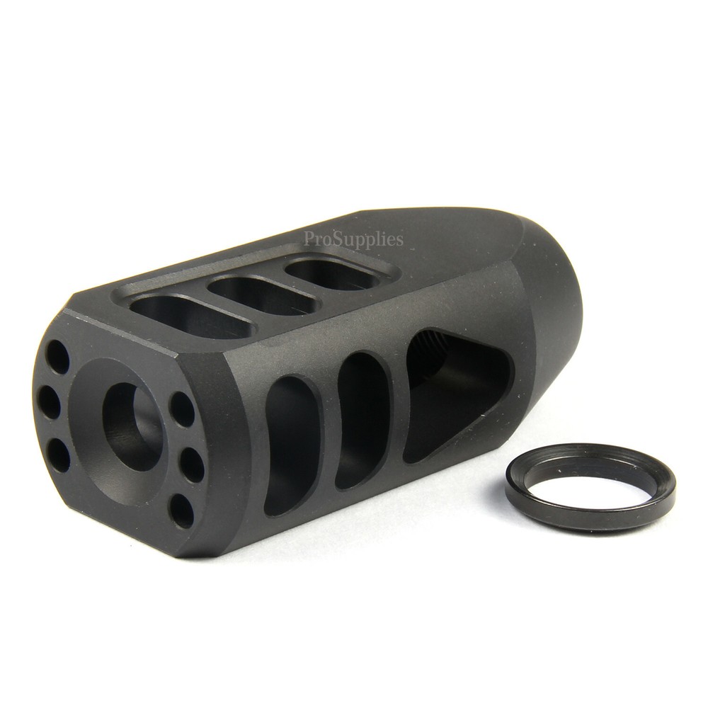 HOT! Tanker Style Muzzle Brake Triangular Baffl 1/2x28 Pitch for 9MM