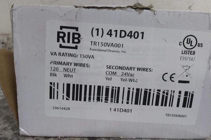 Functional Devices Inc / RIB TR150VA001 120VAC Input Control Transformer (BW)