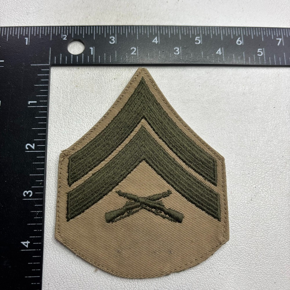 Vtg CORPORAL CHEVRON RANK Marines Patch (Single Patch) 46MZ