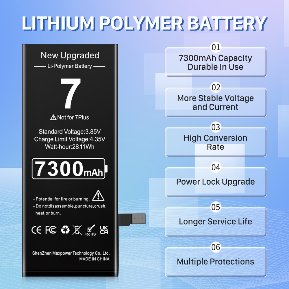For Apple Replacement Internal Battery For iPhone X, 7 ,13 Pro Max