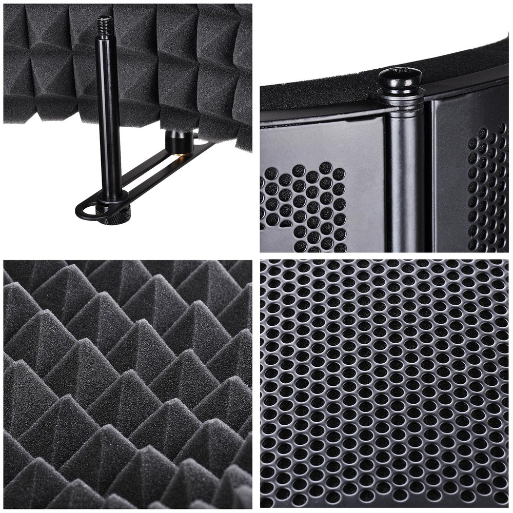 Microphone Isolation Shield Sound Absorber Foam Panel Studio Live Game