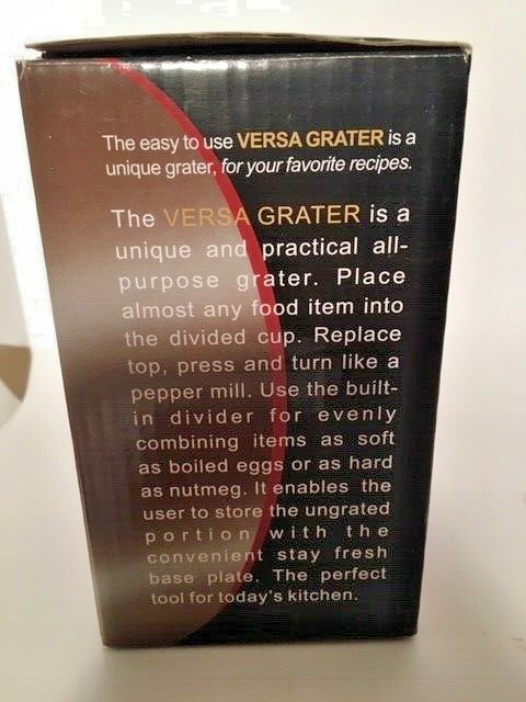 New Versa Grater Grinder Candy Nuts Cheese Cookies and More Kitchen Tool