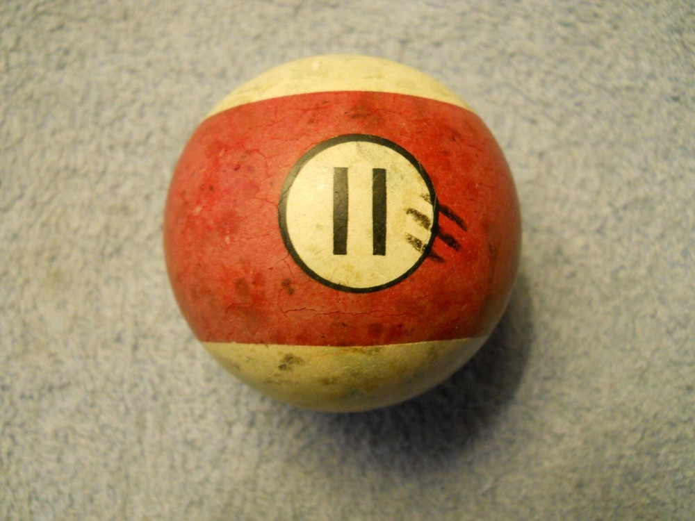 Vintage Clay Billiard Ball - #11