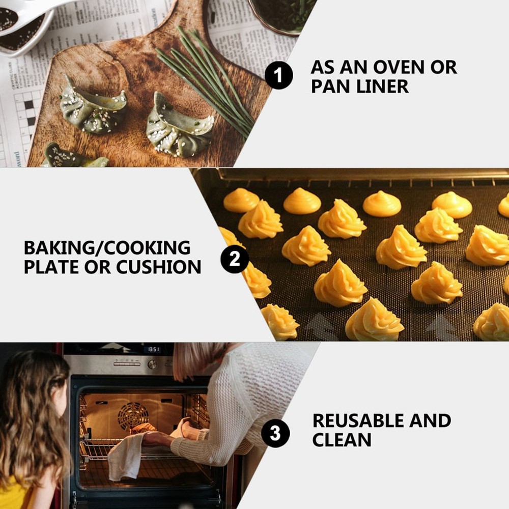 2 Pcs Cookie Mats for Baking Tray Kitchen Tools Insulation Cloth