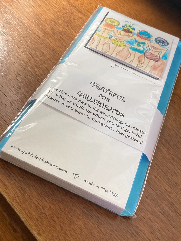 NEW "Grateful for Girlfriends" Notepad 3" x 7.5"