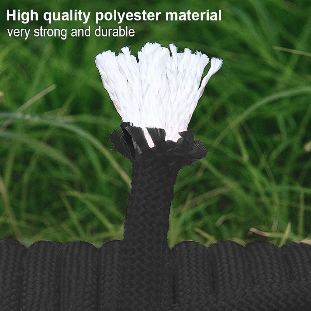 Durable 32ft Outdoor Static Rope - 10mm Polyester, 2000LB Strength for Rigging