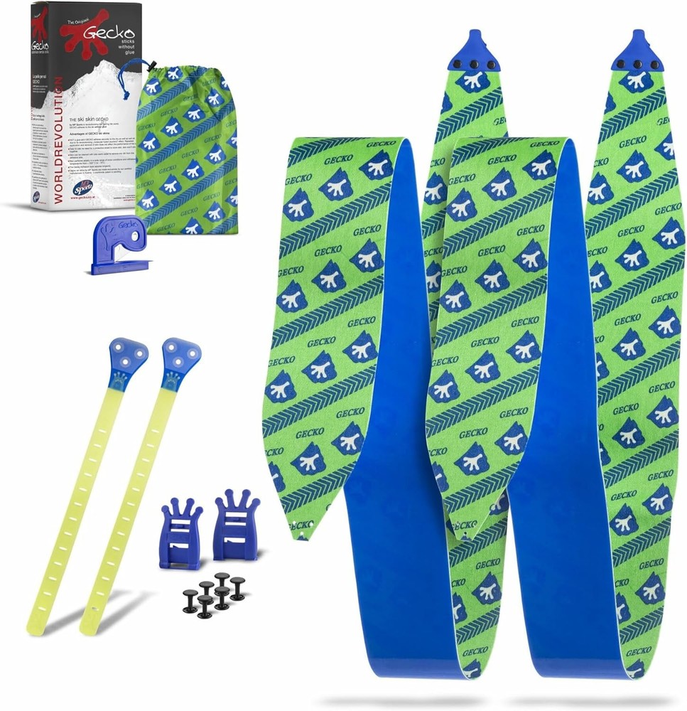 Gecko Freeride Ski Skins Width/Length Selectable pre-Mounted Front 140/200