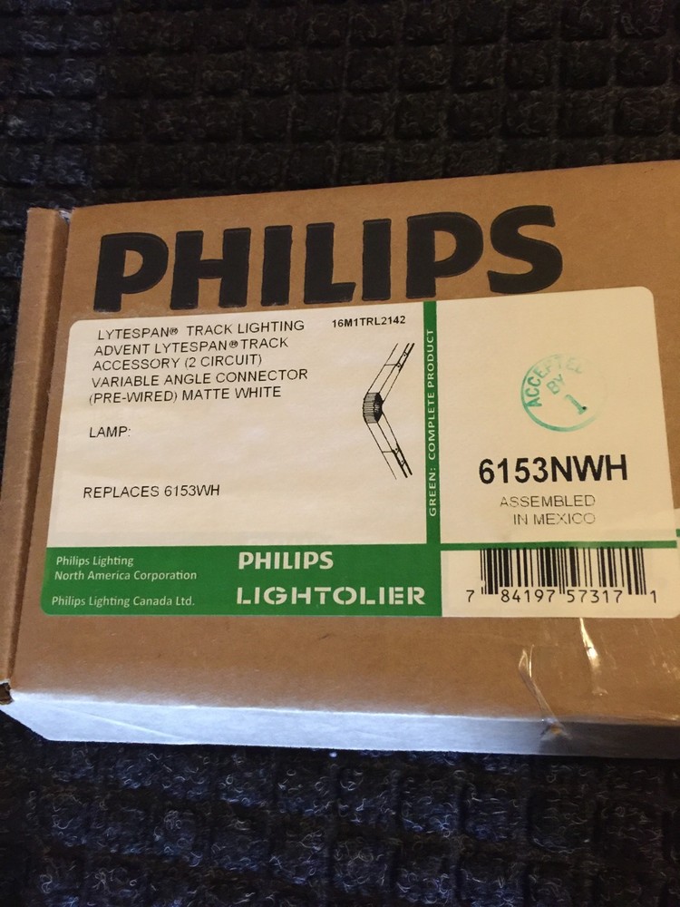 Philips Lightolier ADVNT Variable Angle Connection Model 6153NWH NEW