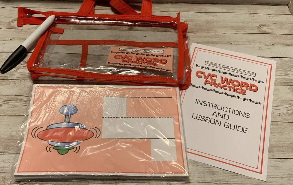 Busy bag - Write & Wipe Activity Set -  CVC Word Practice - Learning Center