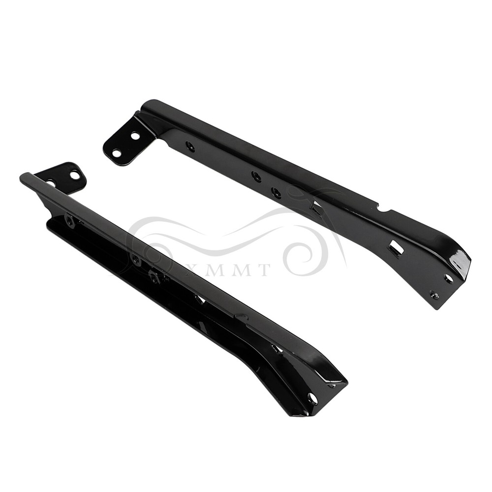Black Saddlebag Rail Support Brackets For Harley Electra Glide FLHTC Road King