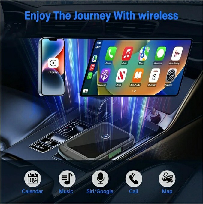 Wireless CarPlay / Android Auto Adapter Dongle for iPhone IOS 10+ & Android 11+