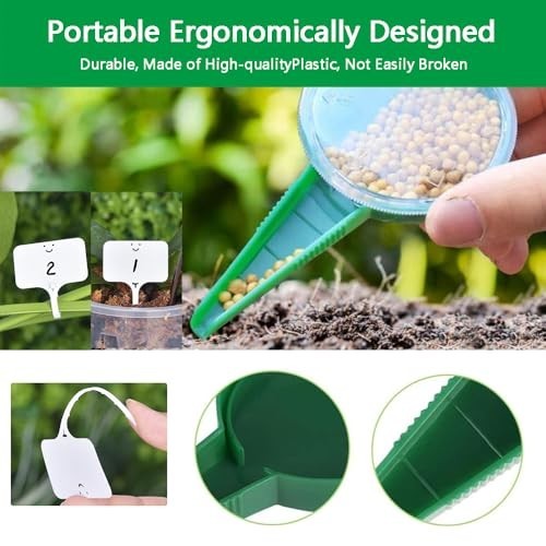 Mini Seed Spreader Set - 6 PCS Handheld Garden Tool for Tiny Seeds, Sowing & Pla