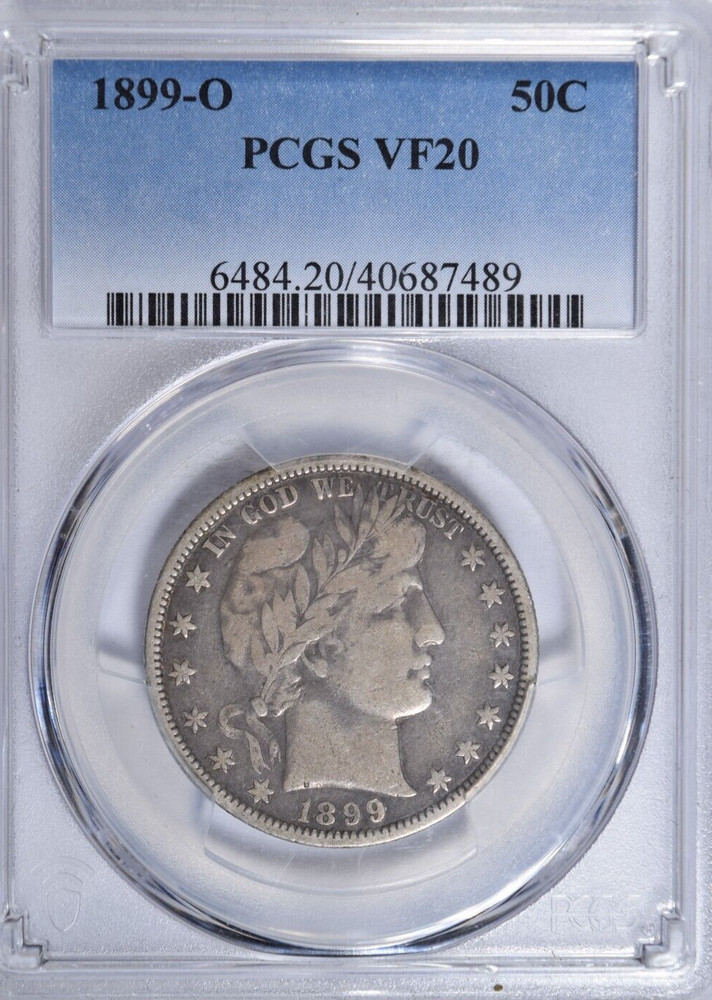 1899-O BARBER HALF DOLLAR ~ NICE ORIGINAL PCGS VF20!