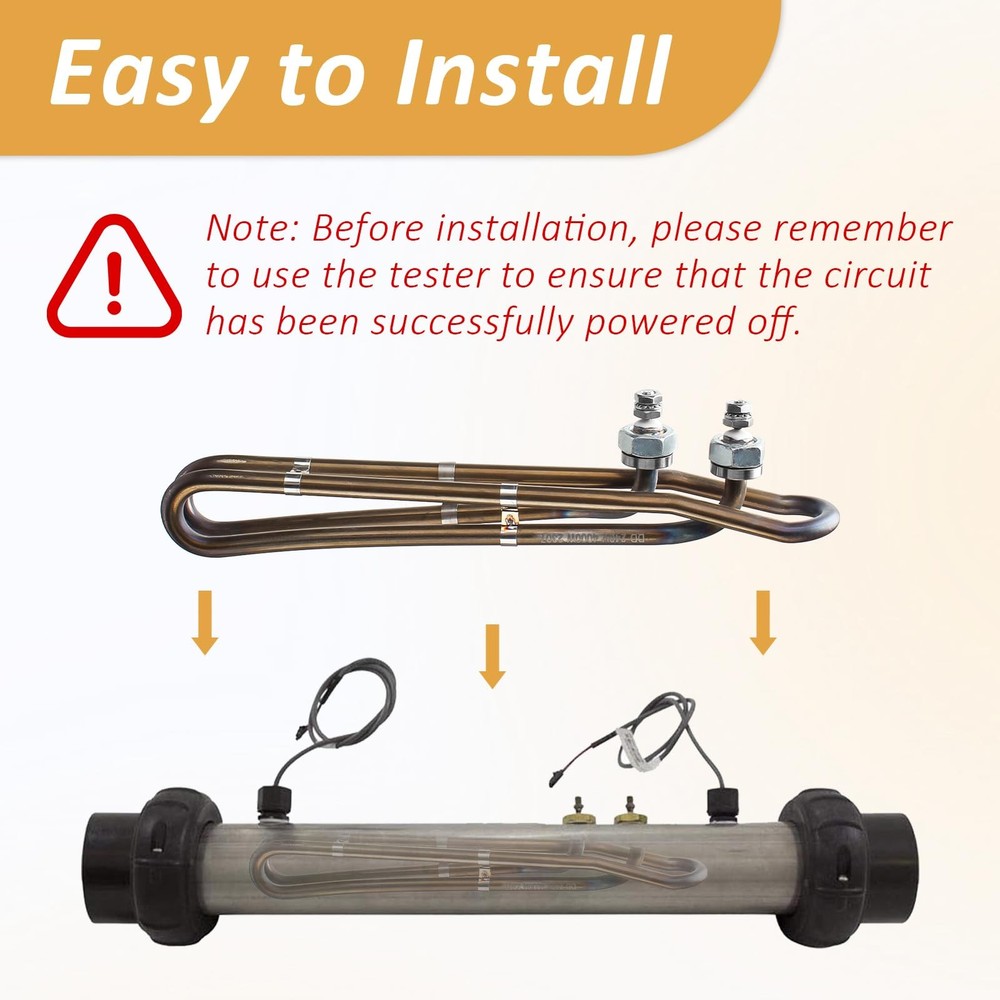 4.0KW 240V Univeral Heater Element Replacement for Balboa Spa Heater Element
