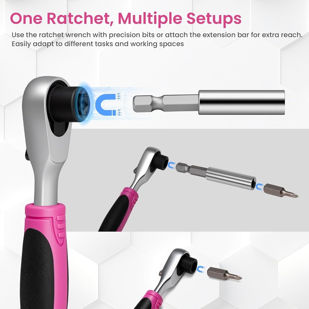 Precision Mini Ratchet Wrench And Bit Set Lightweight Screwdriver