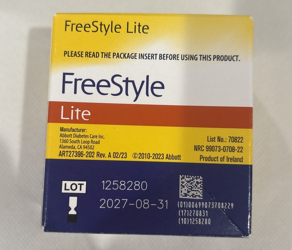 Brand NEW: Freestyle Lite 50ct Test Strips.
