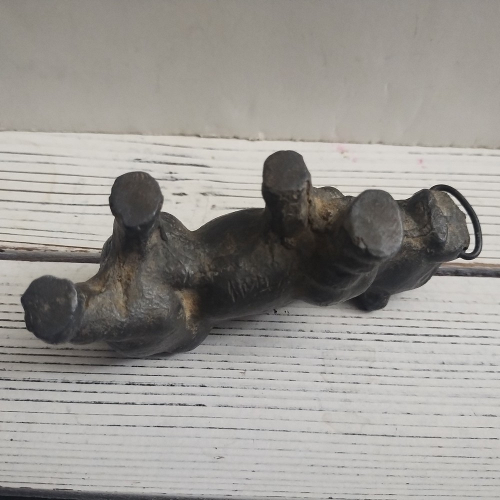 Antique Pewter Cow Rustic Rare