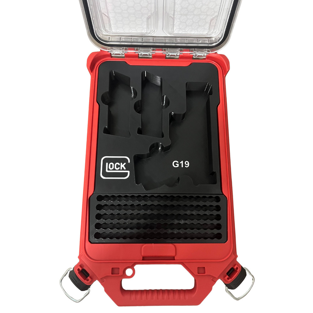 Glock 19 Insert for Milwaukee Packout – Holds 2 Mags + 95 Rounds