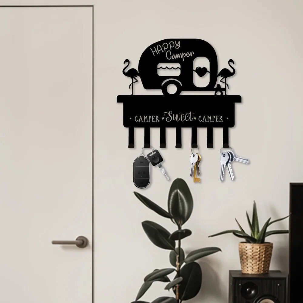 Iron Wall-Mounted Storage Rack W/ Hooks Saves Storage Space In Kitchen Bathroom