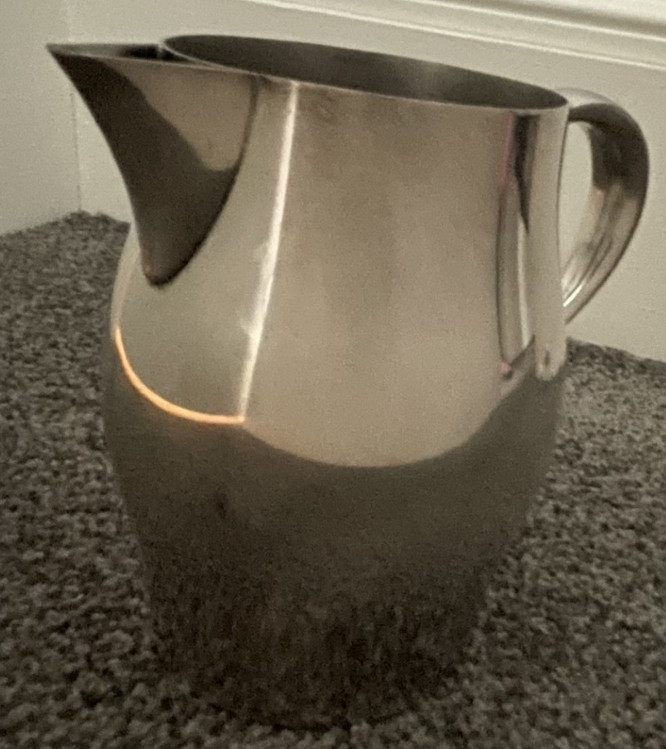 Vintage Silver Plated Pitcher and Decorative Plate Preowned