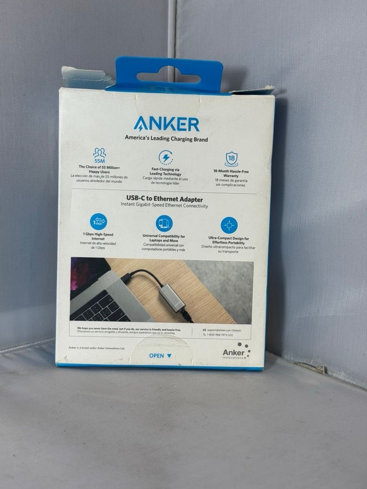Anker High Speed Ethernet Adapter to USB-C - NEW IN BOX