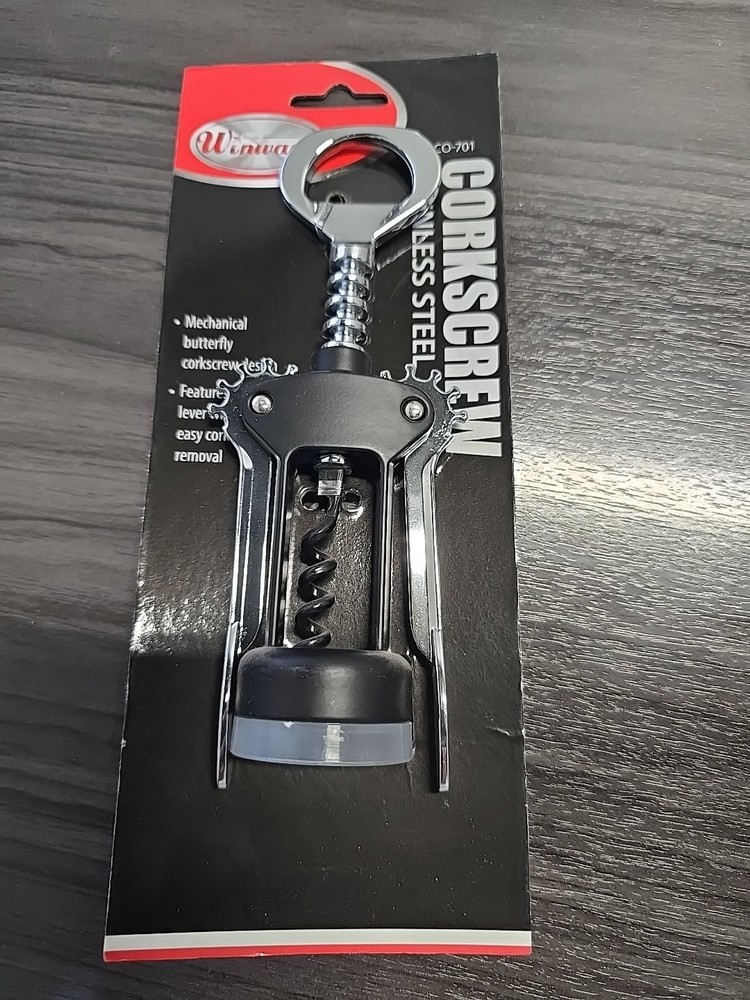 Cork Screw, Wing Type, Black Coated (12 Each)