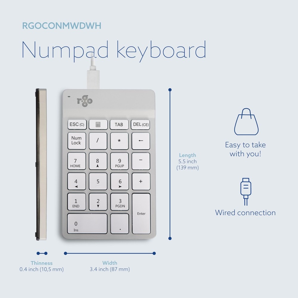 R-Go Keypad RGOCONMWDWH