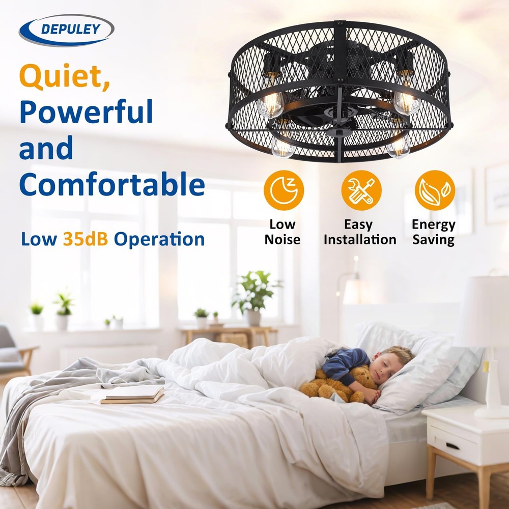 Cool Any Room Fast - 20 Ceiling Fan with Light and Remote Control
