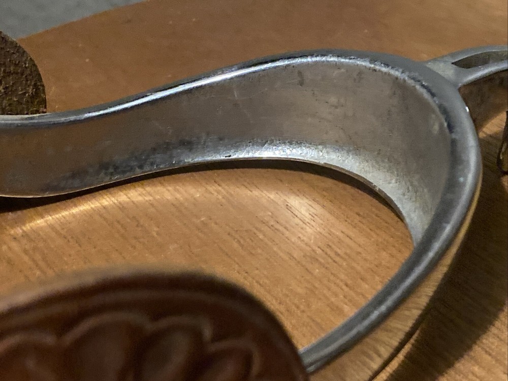 Vintage Spurs Hand Tooled Leather