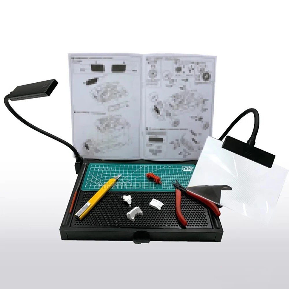 KJ019 Model Making Workbench with DC 5V LED Light Magnifying Glass