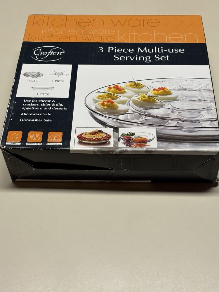 Crofton Kitchenware 3 PC. Multi-use Serving Set- VGUC-Barely Used, Versatile!!🤪