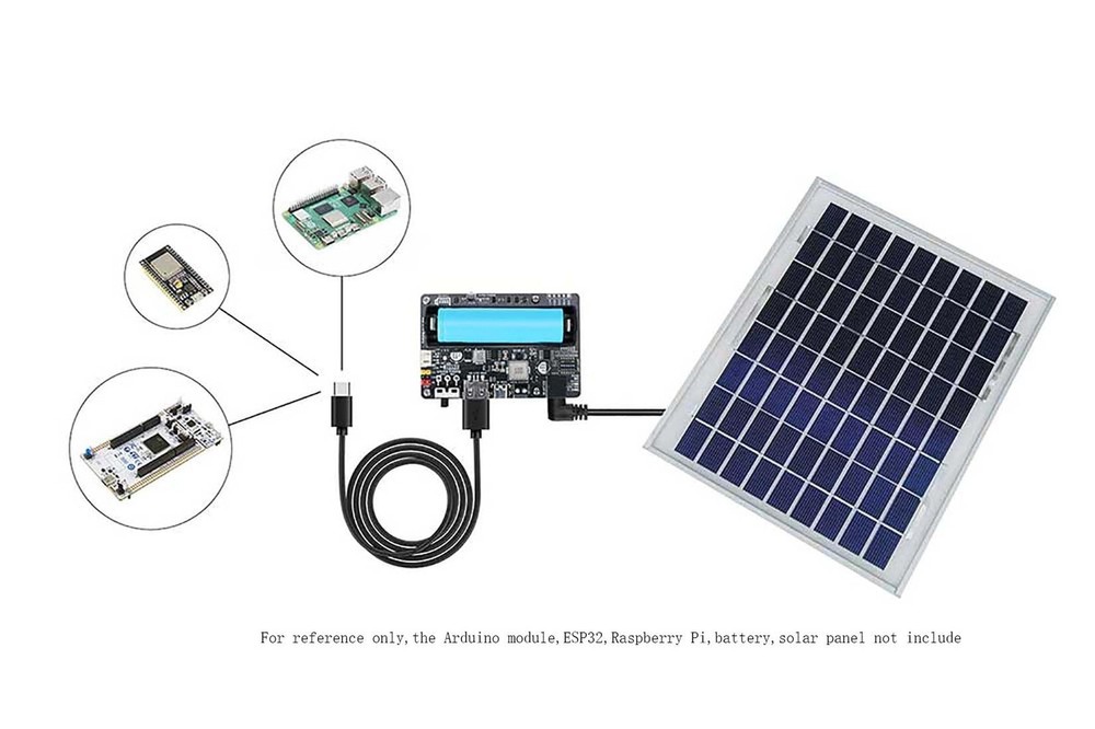 Solar Energy/Power Manager Module, Solar Power for 5V-24V Solar Panel, Suppor...