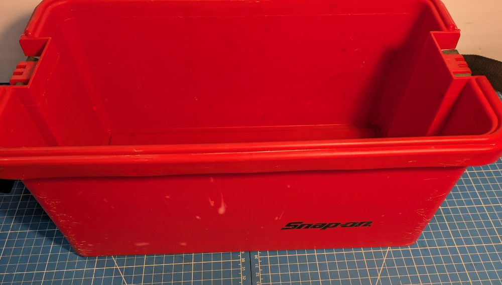 Snap On Tools 2 Tray Poly Toolbox KRW200R, Red & Black, With Removable Strap